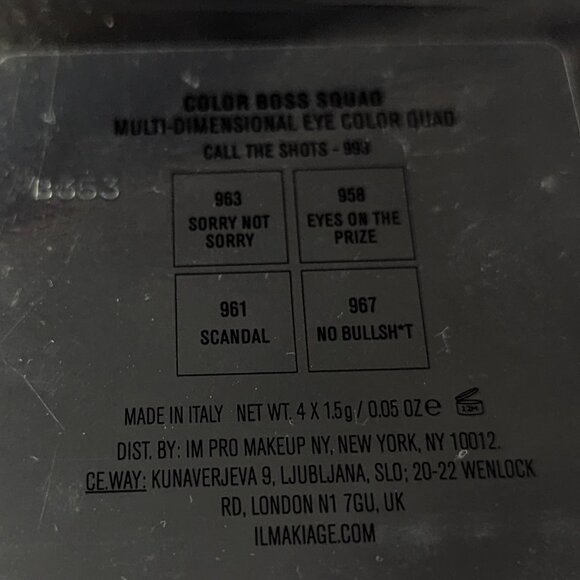 Il Makiage Color Boss Squad Multi-Dimensional Eye Color Quad Call The Shots - Picture 4 of 9